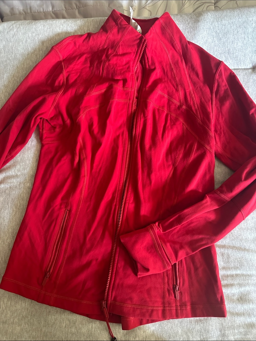 lululemon athletica Vibrant Red Zip-Up Define
